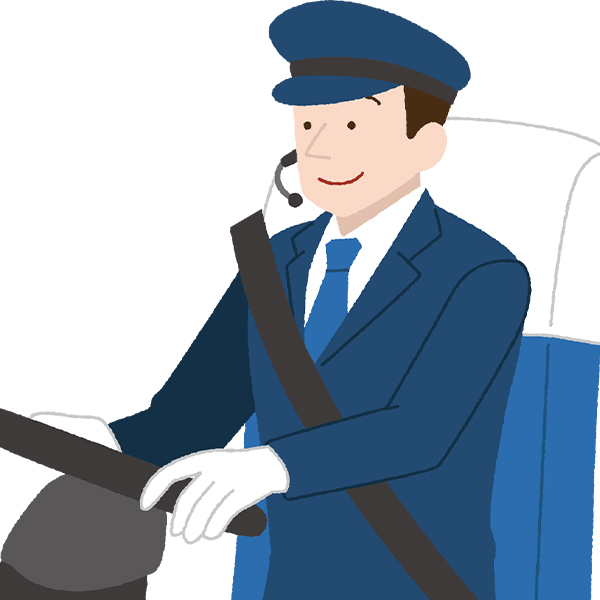 バスを運転している男性運転手