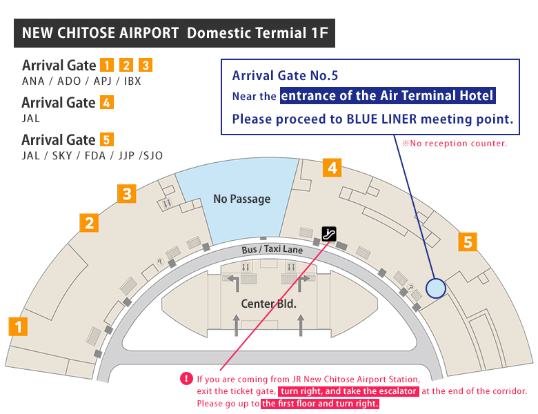 New Chitose Airport Domestic Terminal Building 1F Area Map