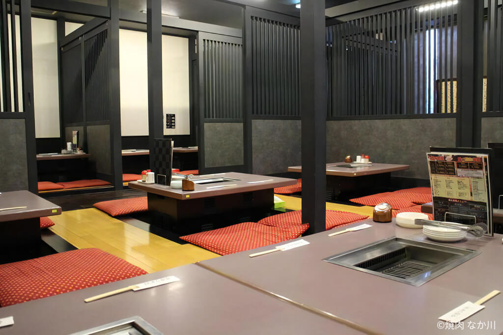 焼肉 なか川の店内