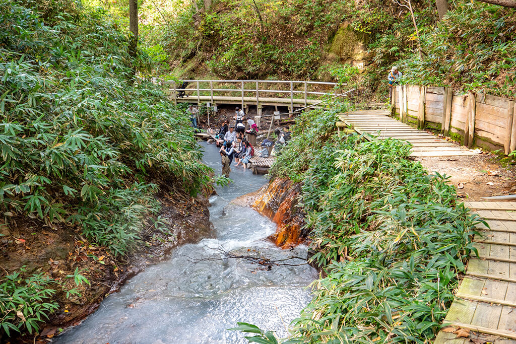登別温泉大湯沼川の足湯