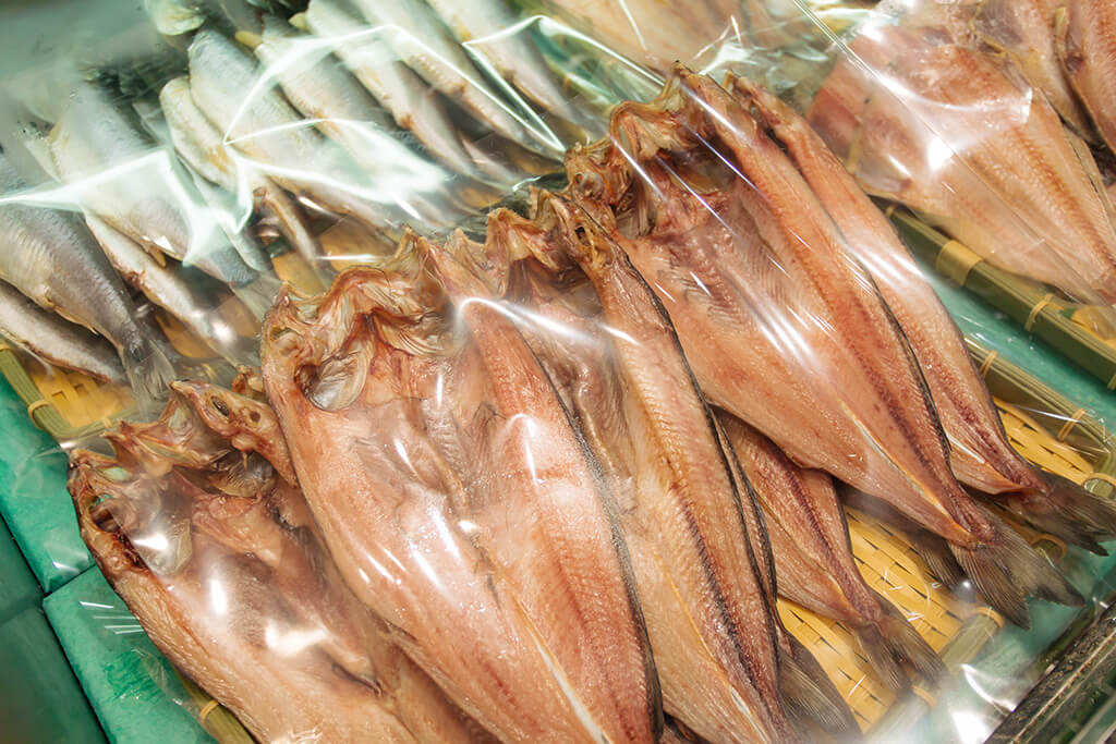 新千歳空港ターミナルビルのセンタープラザのどさんこ産直市場のぎょれんの商品