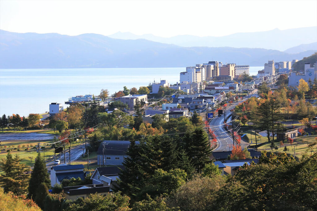 洞爺湖町の町並み