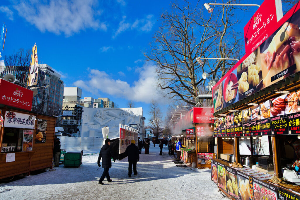 さっぽろ雪まつりの飲食ブース