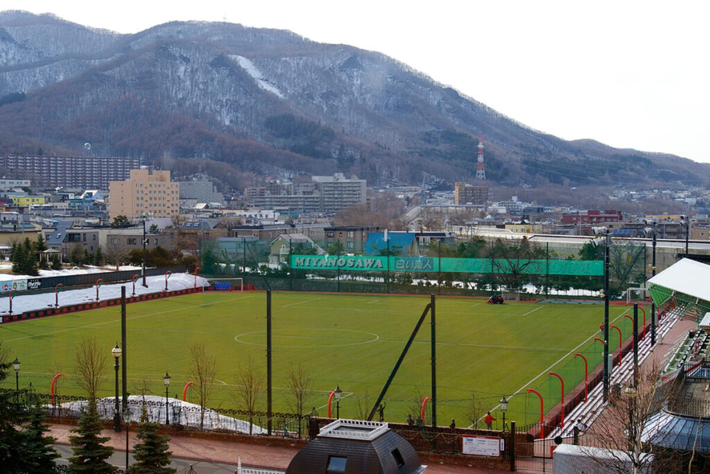 白い恋人パークのすぐ近くにあるコンサドーレ札幌練習場