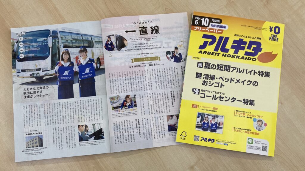フリーペーパーアルキタの掲載内容